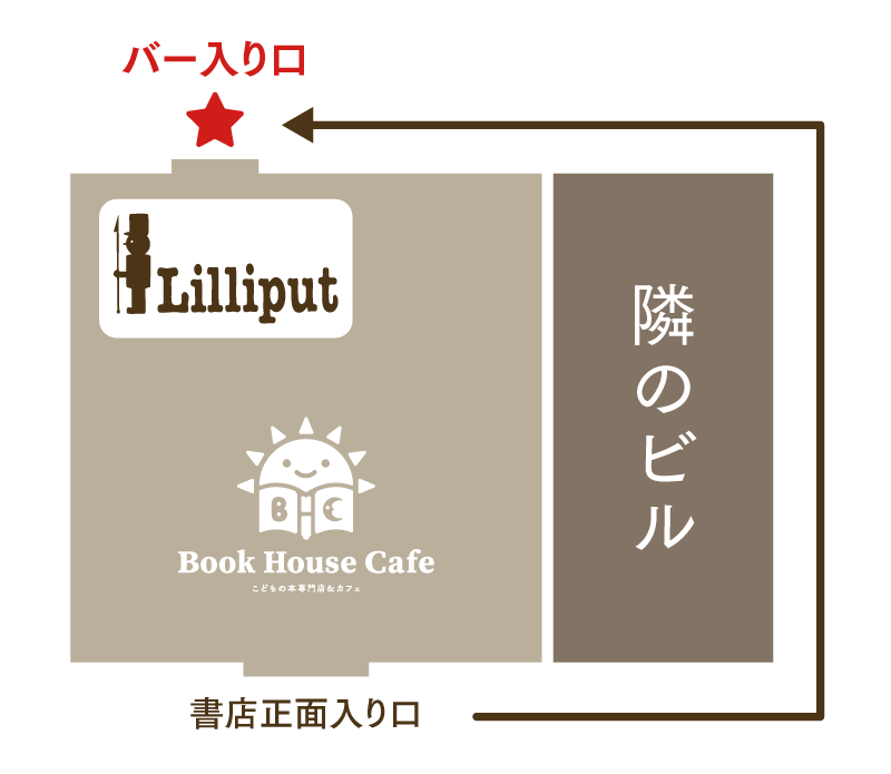 バー入り口案内図